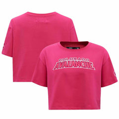 Colorado Avalanche Pro Standard Women's Triple Pink Cropped Boxy T-Shirt | NHL on sale