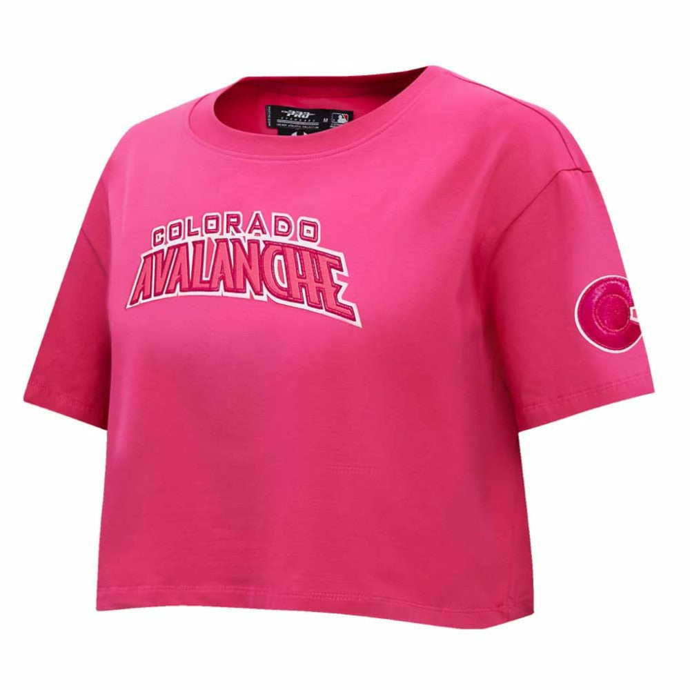Colorado Avalanche Pro Standard Women's Triple Pink Cropped Boxy T-Shirt | NHL on sale