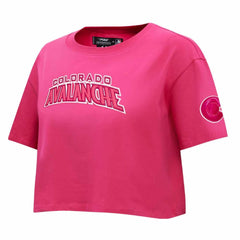 Colorado Avalanche Pro Standard Women's Triple Pink Cropped Boxy T-Shirt | NHL on sale