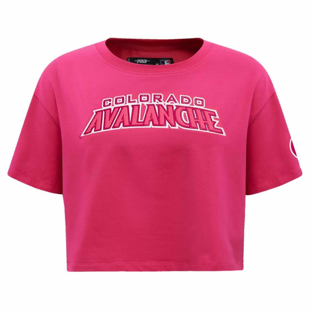 Colorado Avalanche Pro Standard Women's Triple Pink Cropped Boxy T-Shirt | NHL on sale