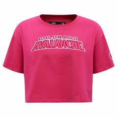 Colorado Avalanche Pro Standard Women's Triple Pink Cropped Boxy T-Shirt | NHL on sale