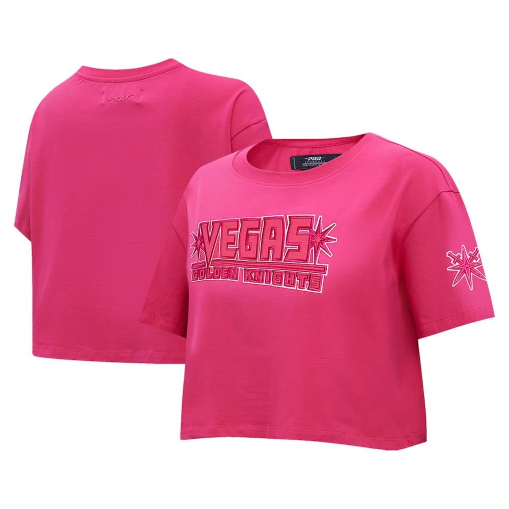 Vegas Golden Knights Pro Standard Women's Triple Pink Cropped Boxy T-Shirt | NHL on sale