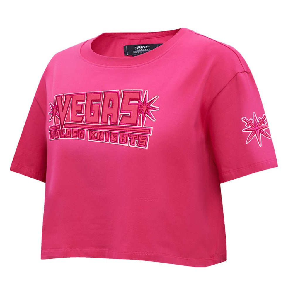 Vegas Golden Knights Pro Standard Women's Triple Pink Cropped Boxy T-Shirt | NHL on sale