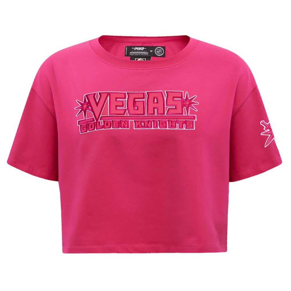 Vegas Golden Knights Pro Standard Women's Triple Pink Cropped Boxy T-Shirt | NHL on sale