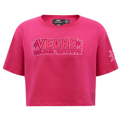 Vegas Golden Knights Pro Standard Women's Triple Pink Cropped Boxy T-Shirt | NHL on sale