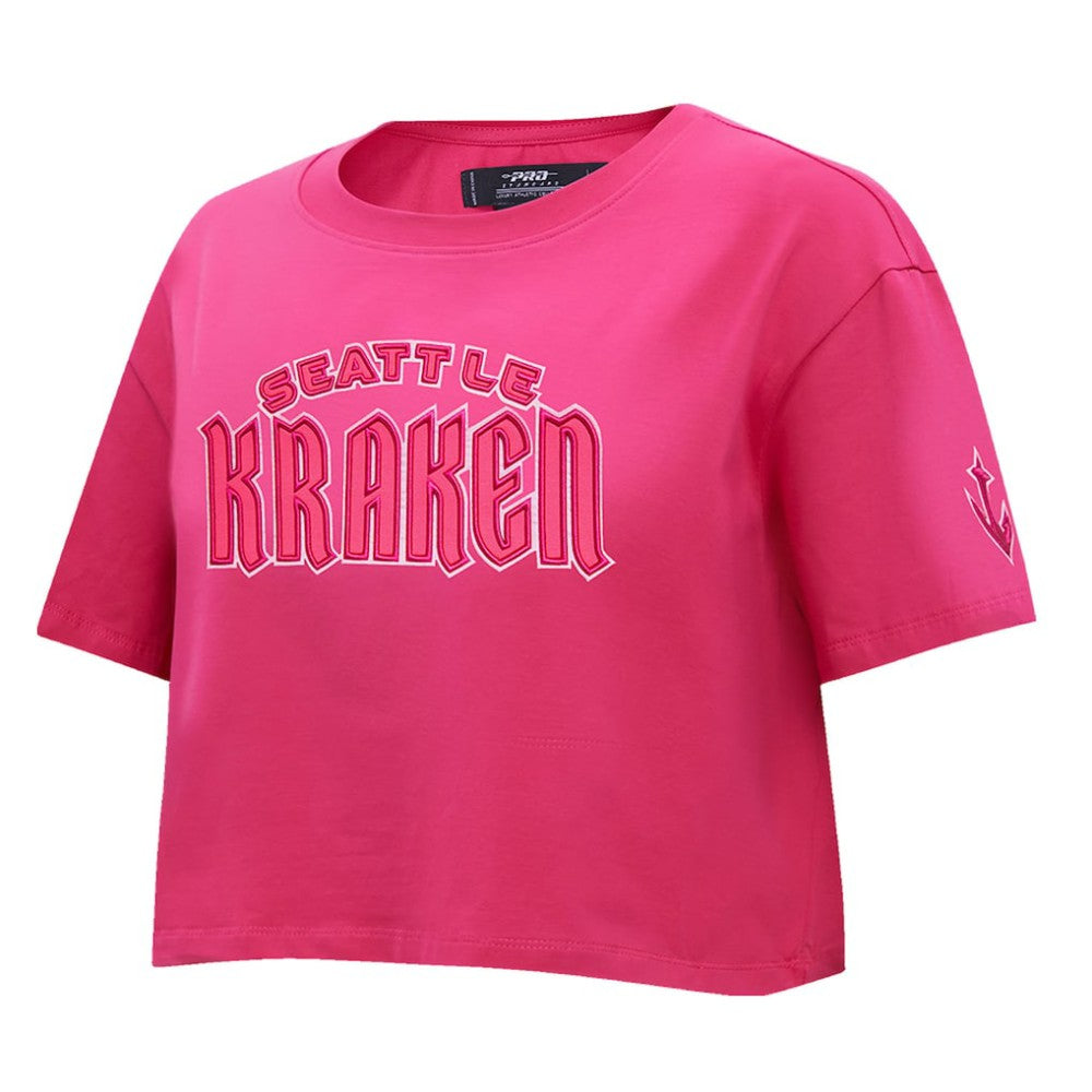 Seattle Kraken Pro Standard Women's Triple Pink Cropped Boxy T-Shirt | NHL discount