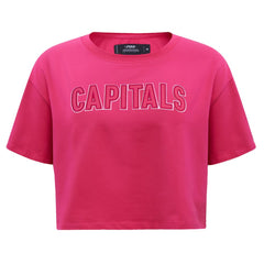 Washington Capitals Pro Standard Women's Triple Pink Cropped Boxy T-Shirt | NHL sale