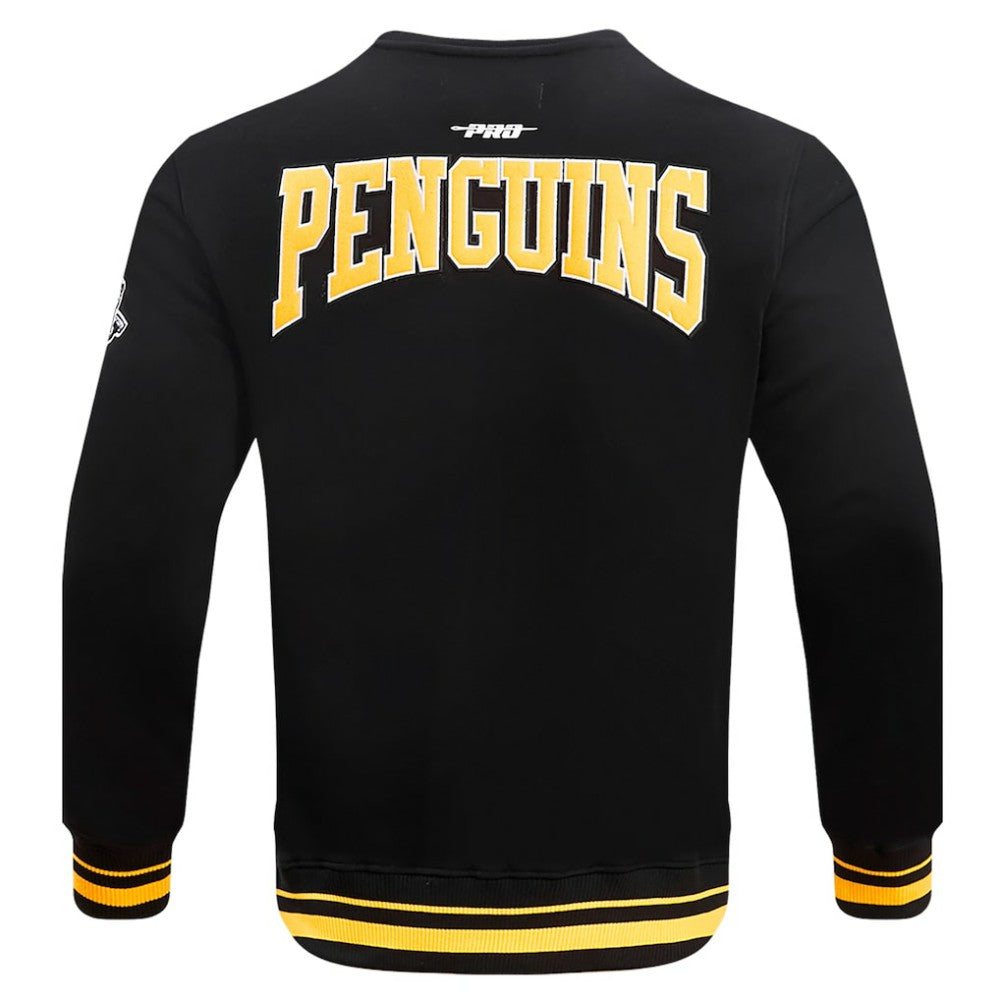 Pittsburgh Penguins Pro Standard Crest Emblem Pullover Sweatshirt - Black | NHL Clearance