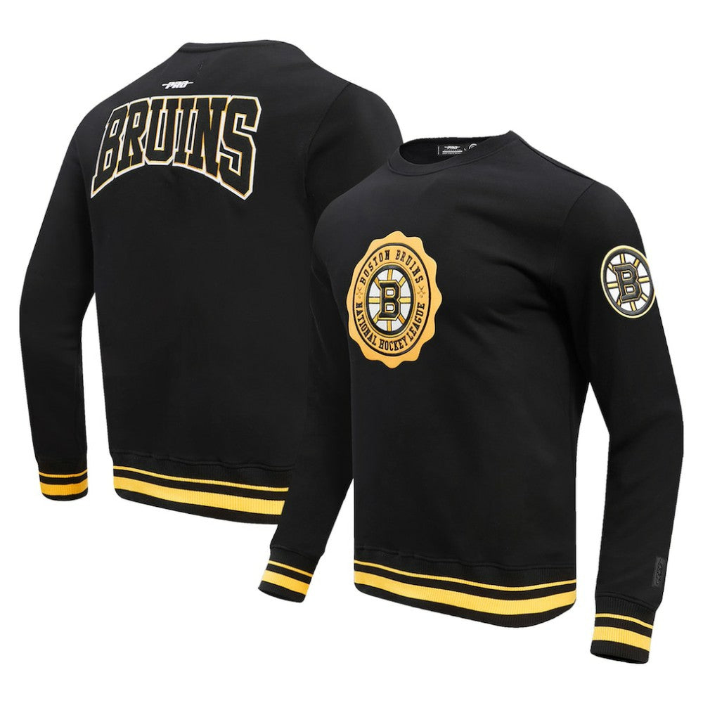 Boston Bruins Pro Standard Crest Emblem Pullover Sweatshirt - Black | NHL discount