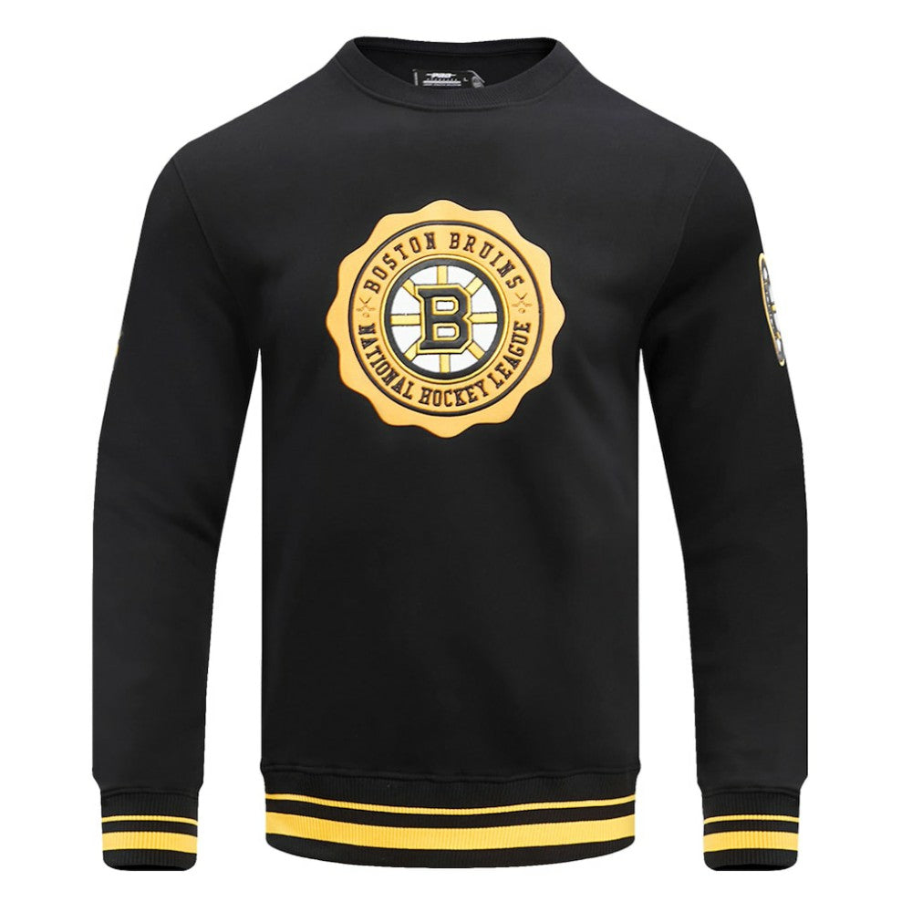 Boston Bruins Pro Standard Crest Emblem Pullover Sweatshirt - Black | NHL discount