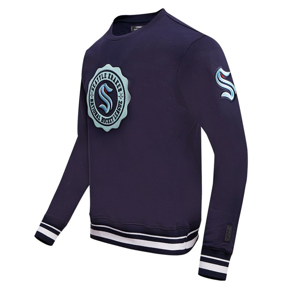 Seattle Kraken Pro Standard Crest Emblem Pullover Sweatshirt - Deep Sea Blue | NHL near me