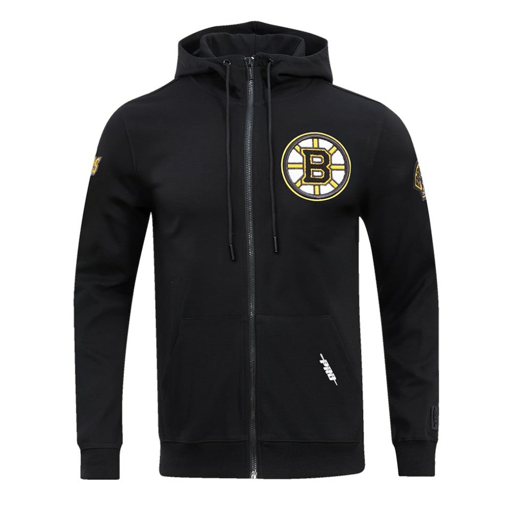 Boston Bruins Pro Standard Classic Chenille Full-Zip Hoodie Jacket - Black | NHL discount
