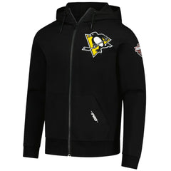 Pittsburgh Penguins Pro Standard Classic Chenille Full-Zip Hoodie Jacket - Black | NHL discount