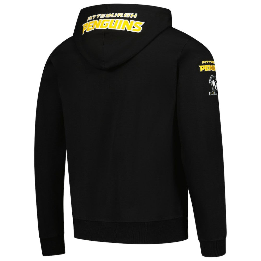 Pittsburgh Penguins Pro Standard Classic Chenille Full-Zip Hoodie Jacket - Black | NHL discount
