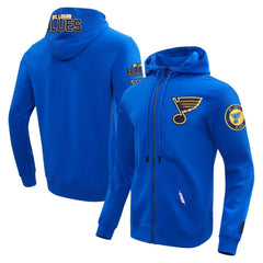 St. Louis Blues Pro Standard Classic Chenille Full-Zip Hoodie Jacket - Blue | NHL discount