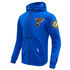 St. Louis Blues Pro Standard Classic Chenille Full-Zip Hoodie Jacket - Blue | NHL discount