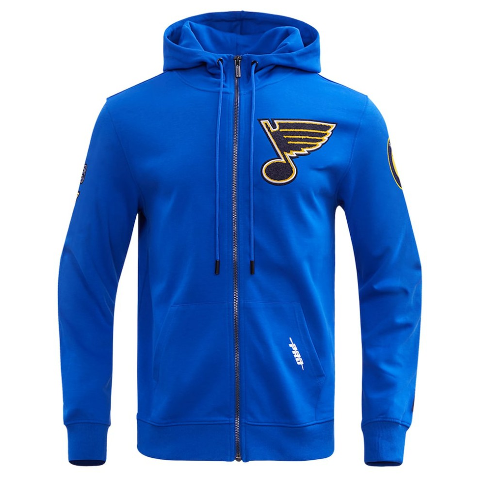 St. Louis Blues Pro Standard Classic Chenille Full-Zip Hoodie Jacket - Blue | NHL discount