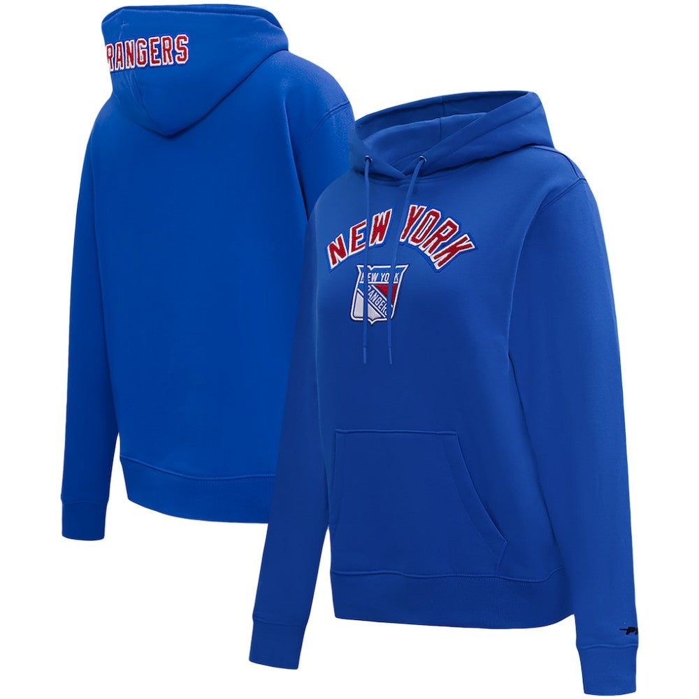 New York Rangers Pro Standard Women's Classic Chenille Pullover Hoodie - Blue | NHL sale