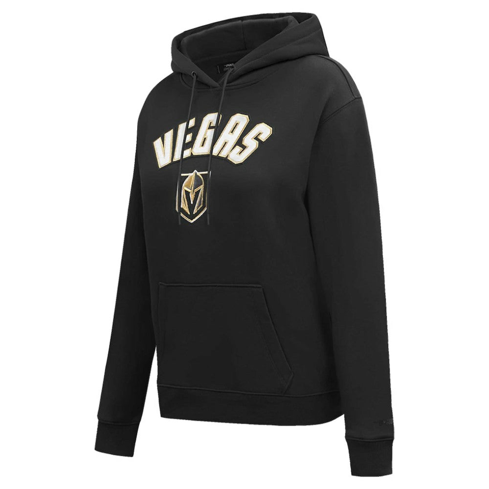 Vegas Golden Knights Pro Standard Women's Classic Chenille Pullover Hoodie - Black | NHL Clearance