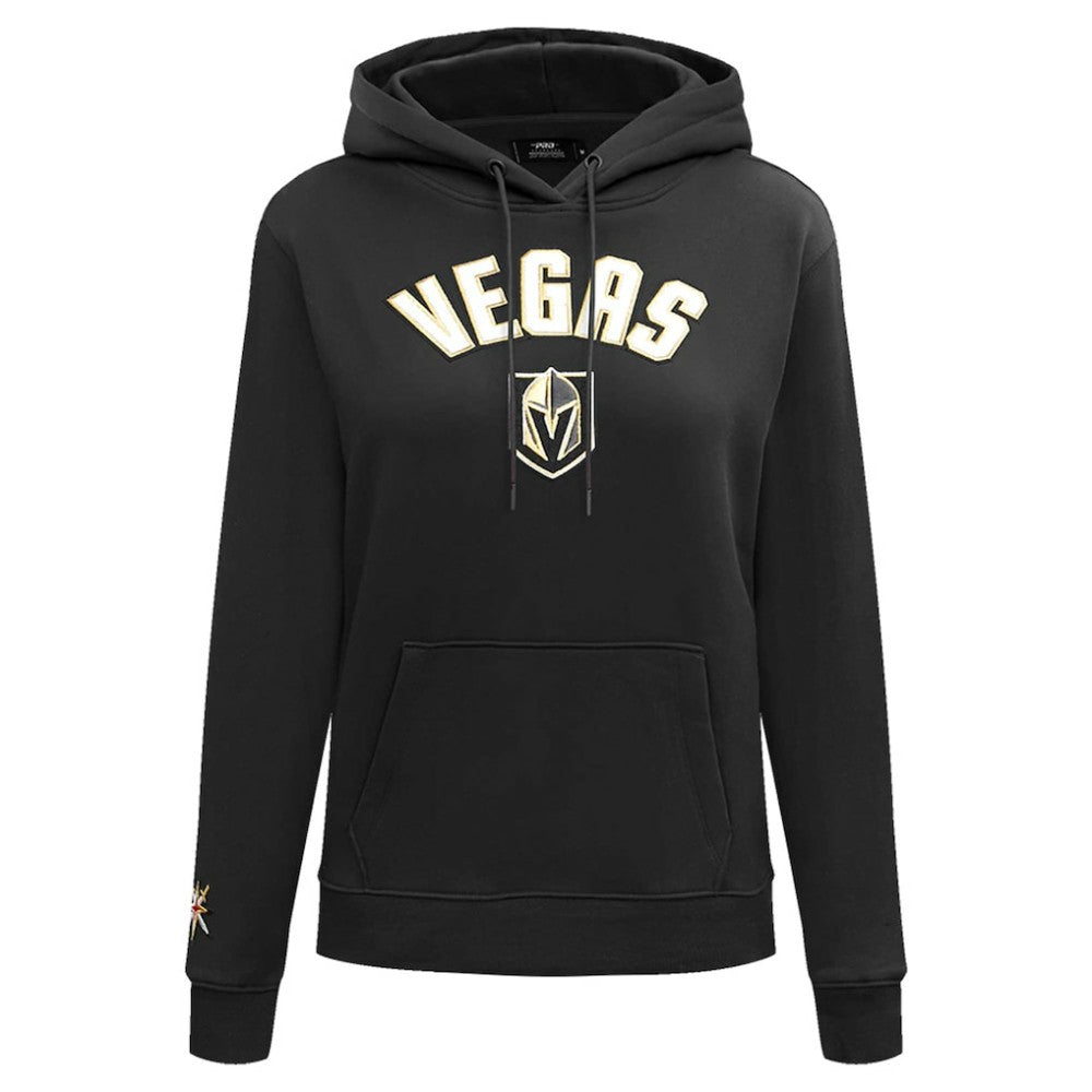 Vegas Golden Knights Pro Standard Women's Classic Chenille Pullover Hoodie - Black | NHL Clearance