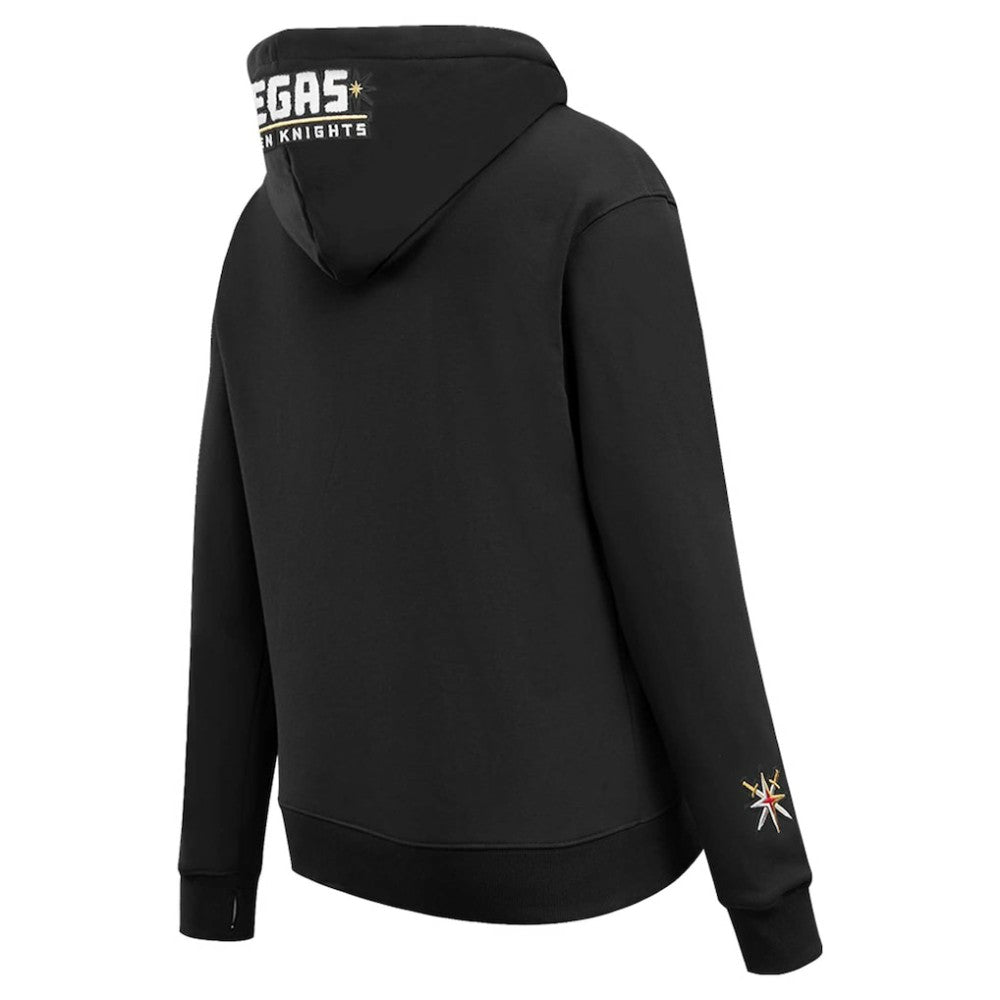 Vegas Golden Knights Pro Standard Women's Classic Chenille Pullover Hoodie - Black | NHL Clearance