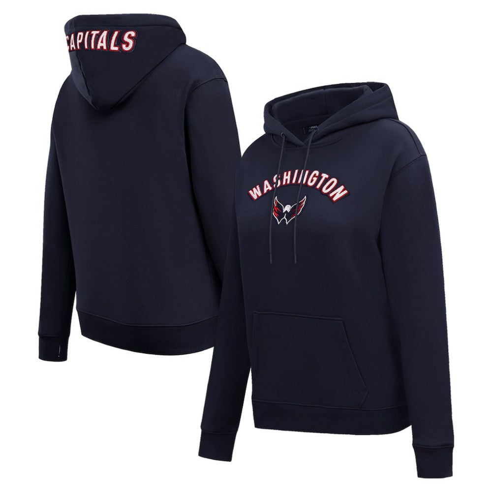 Washington Capitals Pro Standard Women's Classic Chenille Pullover Hoodie - Navy | NHL online