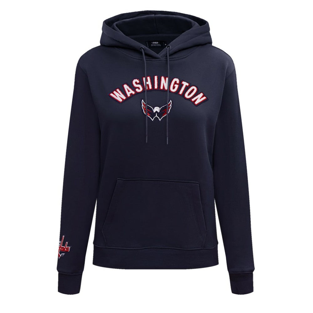 Washington Capitals Pro Standard Women's Classic Chenille Pullover Hoodie - Navy | NHL online
