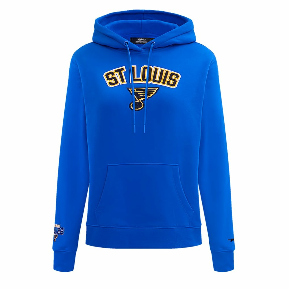 St. Louis Blues Pro Standard Women's Classic Chenille Pullover Hoodie - Blue | NHL on sale