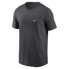 Miami Marlins Nike Logo Sketch Bar T-Shirt Outlet