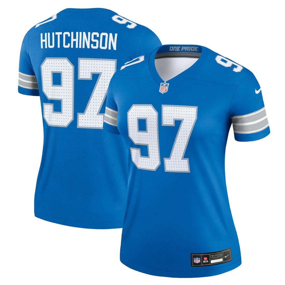 Aidan Hutchinson Detroit Lions Women's Legend Player Performance Top - Blue - Nike