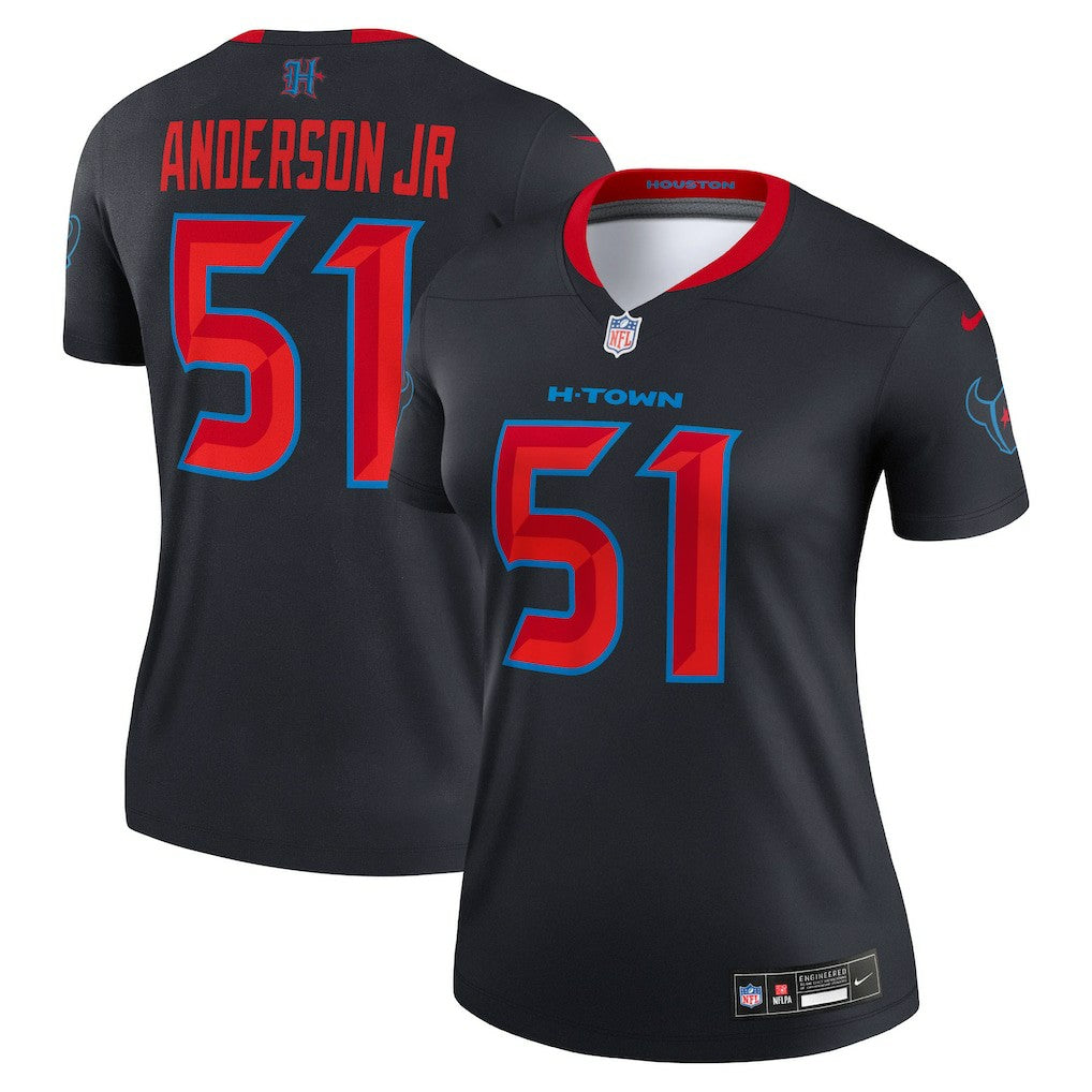 Will Anderson Jr. Houston Texans Women's Alternate Legend Player Performance Top - Navy - Nike