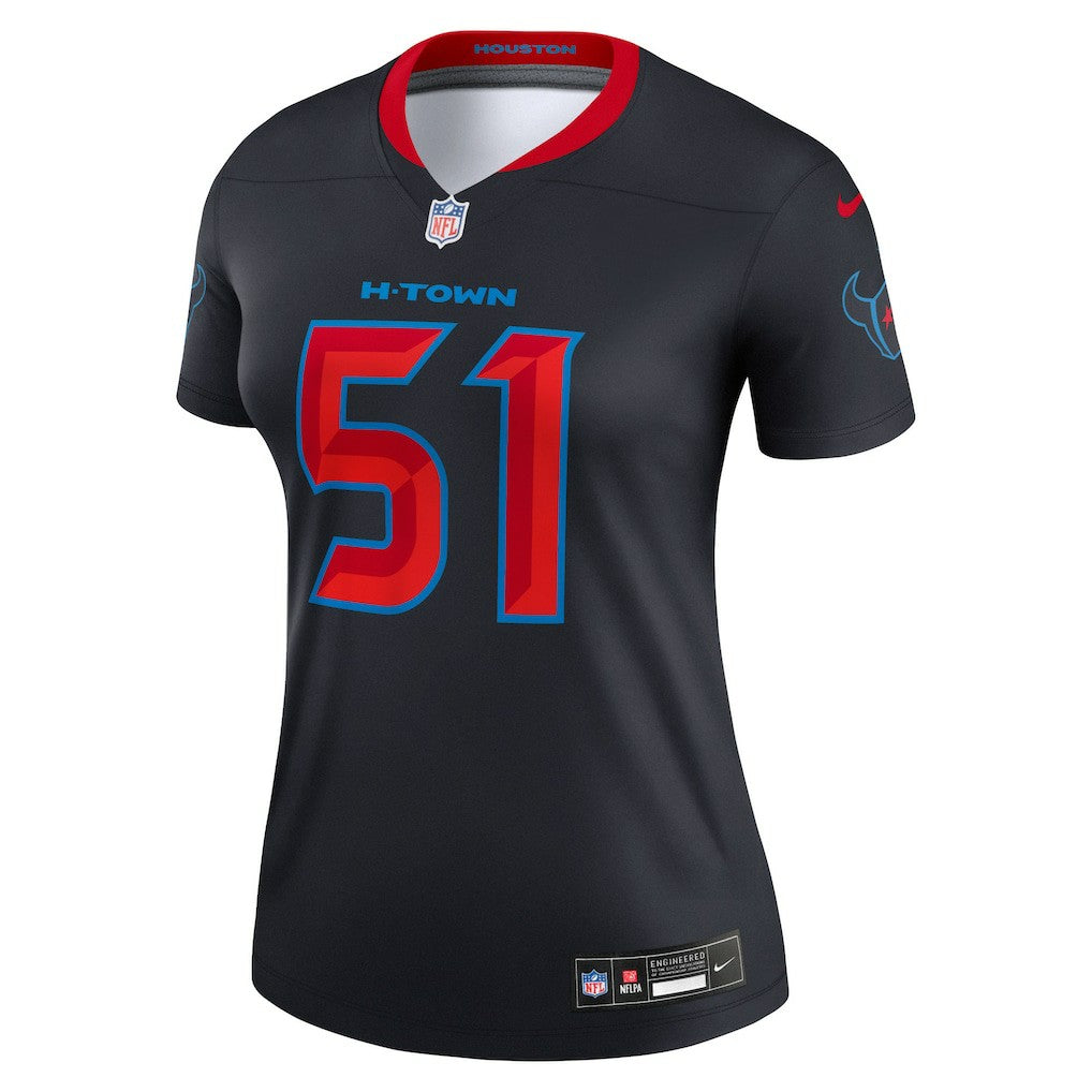 Will Anderson Jr. Houston Texans Women's Alternate Legend Player Performance Top - Navy - Nike