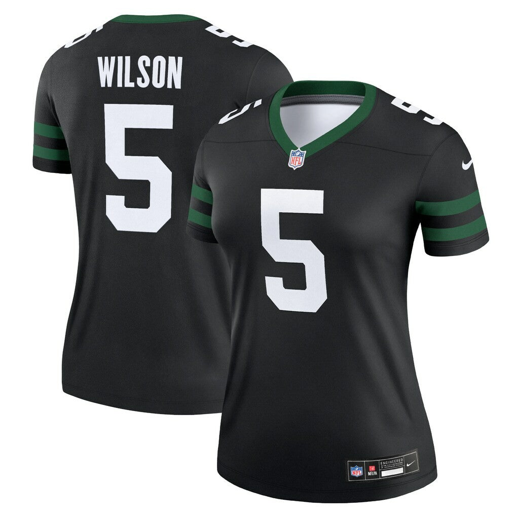 Garrett Wilson New York Jets Women's Alternate Legend Player Performance Top - Legacy Black - Nike