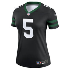 Garrett Wilson New York Jets Women's Alternate Legend Player Performance Top - Legacy Black - Nike