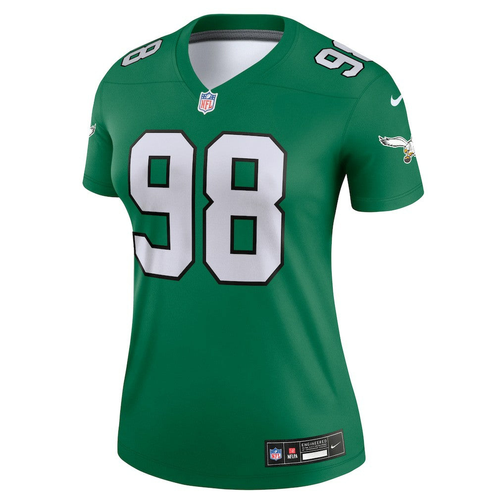 Jalen Carter Philadelphia Eagles Women's Alternate Legend Player Performance Top - Kelly Green - Nike
