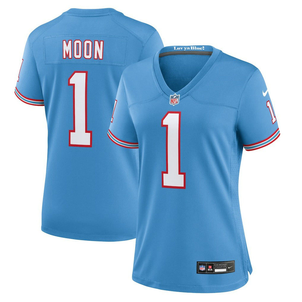 Warren Moon Tennessee Titans Women's Oilers Throwback Retired Player Game Jersey - Light Blue - Nike