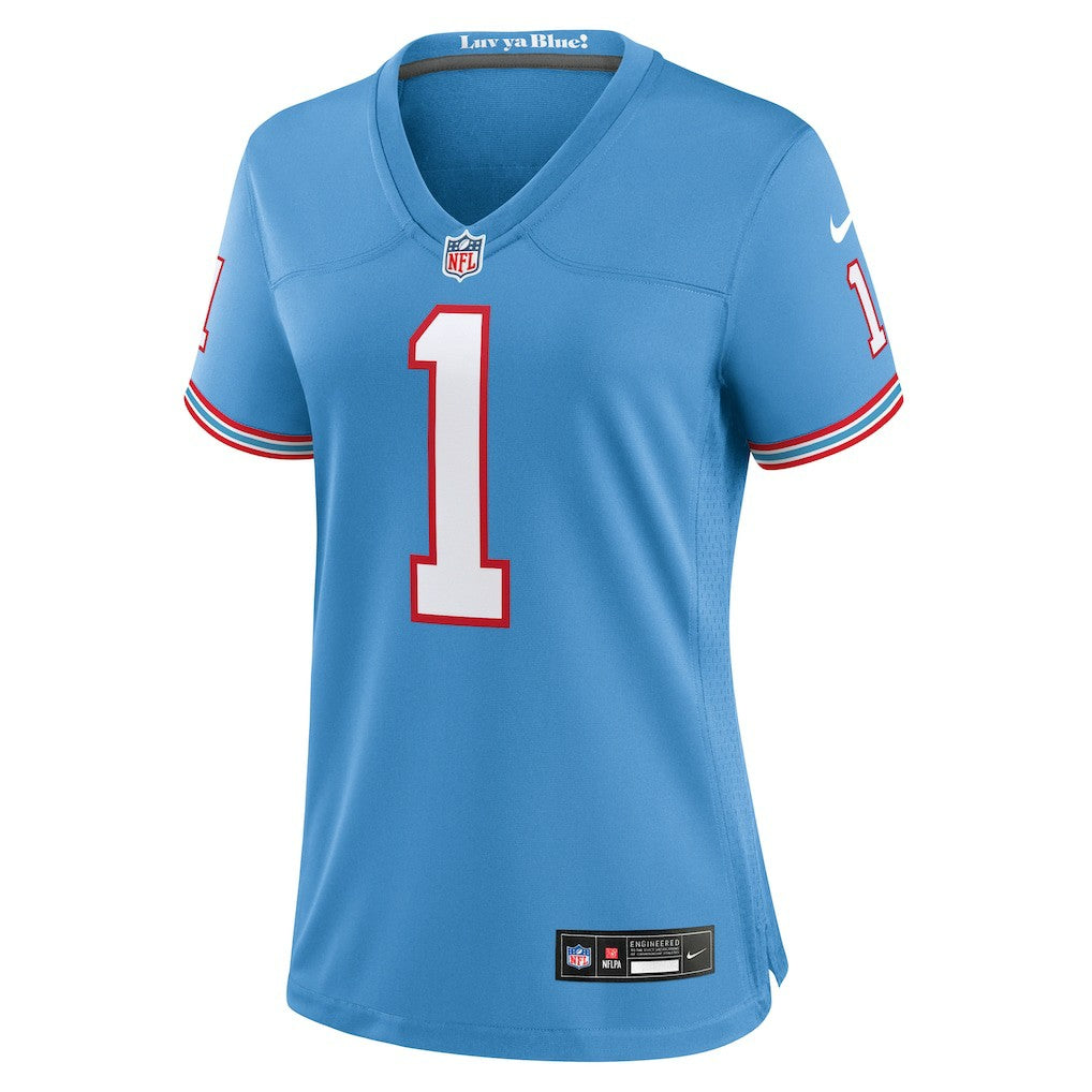 Warren Moon Tennessee Titans Women's Oilers Throwback Retired Player Game Jersey - Light Blue - Nike
