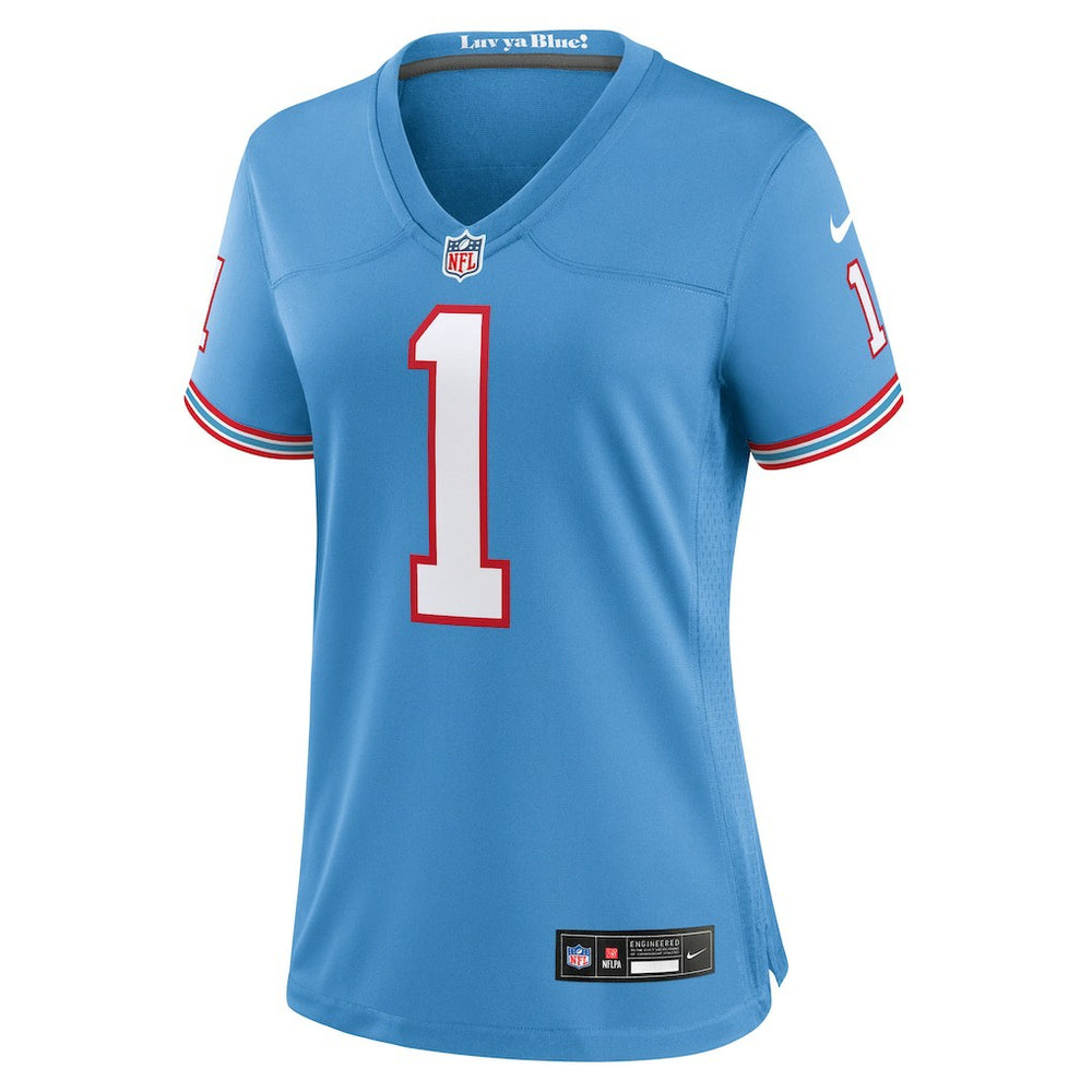 Warren Moon Tennessee Titans Women's Oilers Throwback Retired Player Game Jersey - Light Blue - Nike