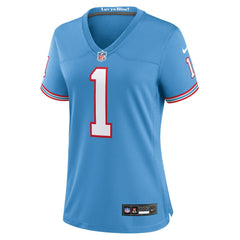 Warren Moon Tennessee Titans Women's Oilers Throwback Retired Player Game Jersey - Light Blue - Nike