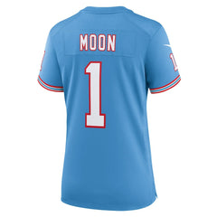 Warren Moon Tennessee Titans Women's Oilers Throwback Retired Player Game Jersey - Light Blue - Nike