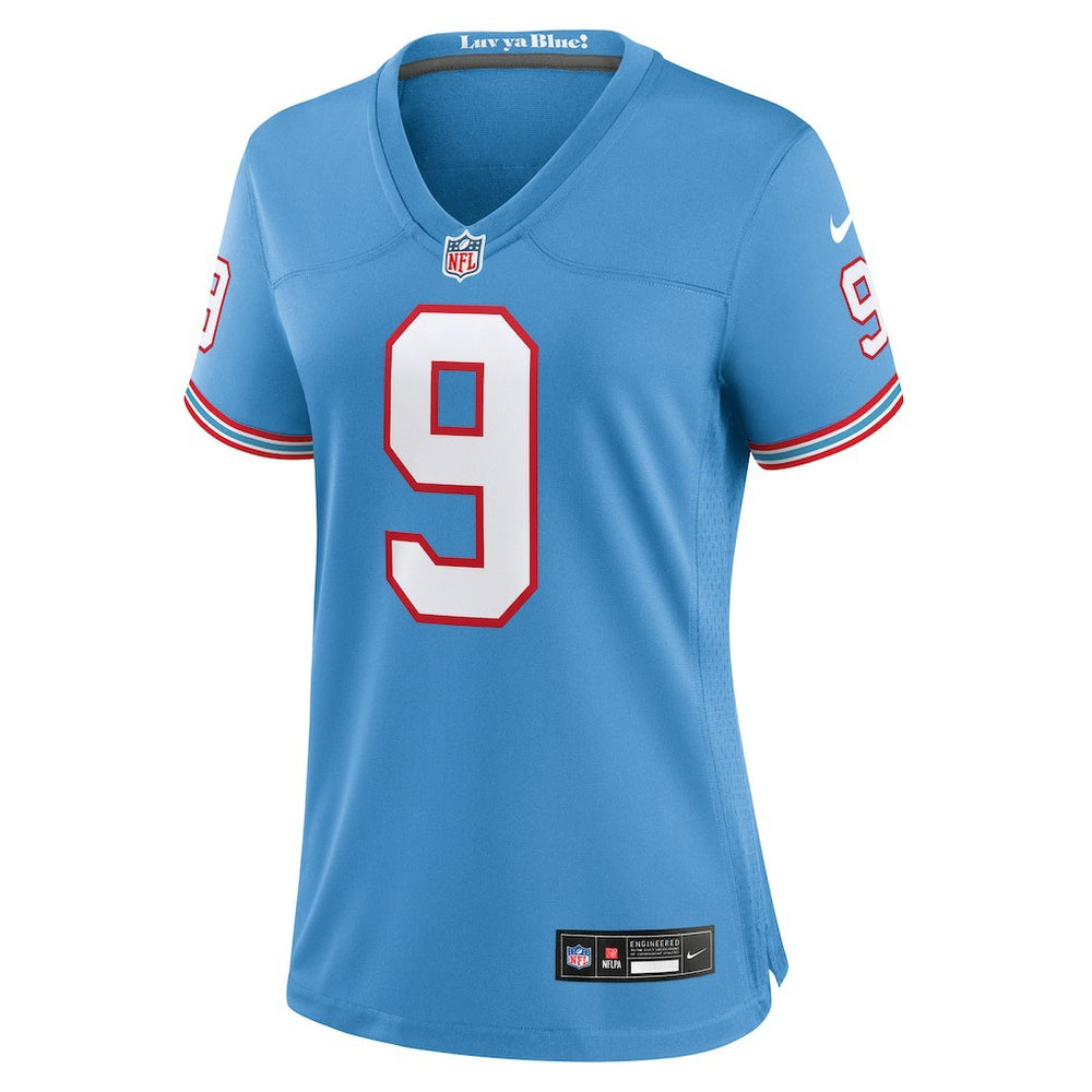 Steve McNair Tennessee Titans Women's Oilers Throwback Retired Player Game Jersey - Light Blue - Nike