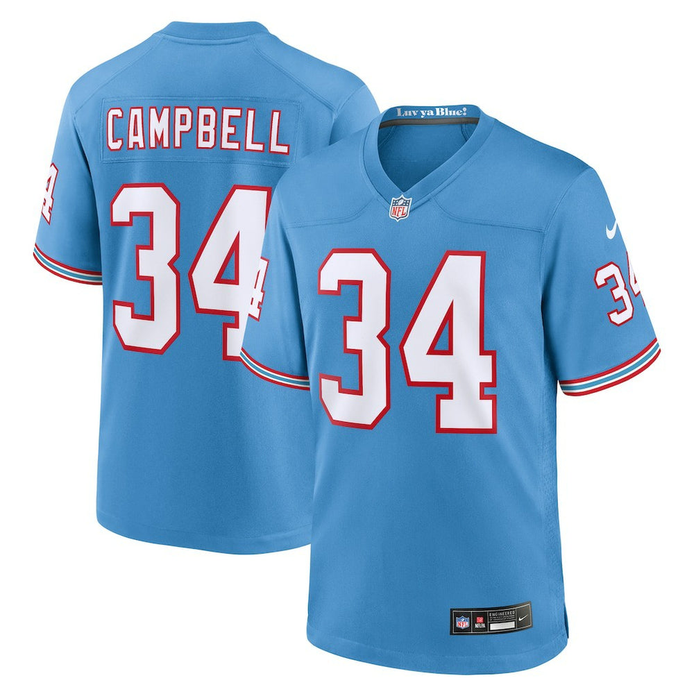 Earl Campbell Tennessee Titans Retired Player Alternate Game Jersey - Light Blue - Nike