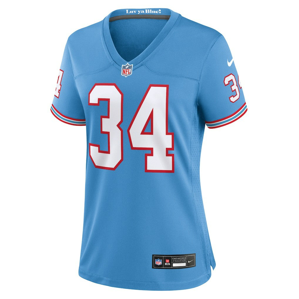 Earl Campbell Tennessee Titans Women's Oilers Throwback Retired Player Game Jersey - Light Blue - Nike