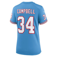 Earl Campbell Tennessee Titans Women's Oilers Throwback Retired Player Game Jersey - Light Blue - Nike