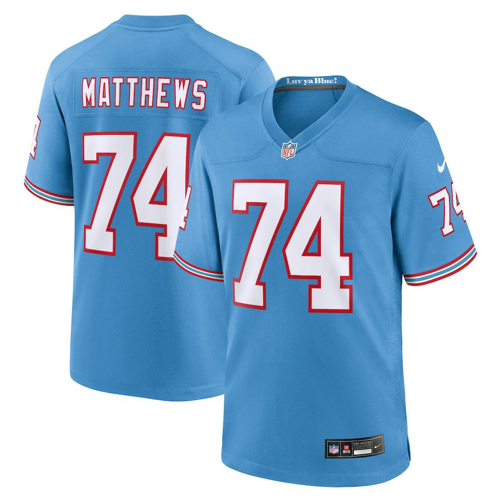 Bruce Matthews Tennessee Titans Retired Player Alternate Game Jersey - Light Blue - Nike