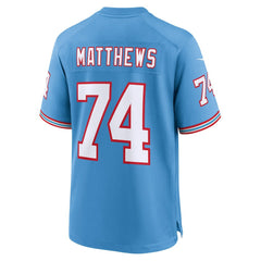 Bruce Matthews Tennessee Titans Retired Player Alternate Game Jersey - Light Blue - Nike