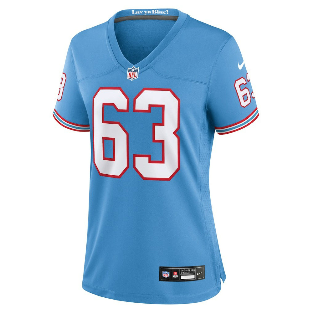 Mike Munchak Tennessee Titans Women's Oilers Throwback Retired Player Game Jersey - Light Blue - Nike