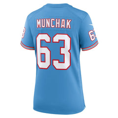 Mike Munchak Tennessee Titans Women's Oilers Throwback Retired Player Game Jersey - Light Blue - Nike