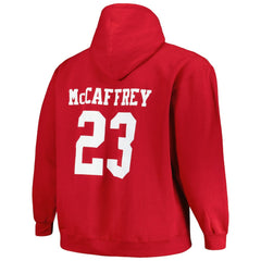 Christian McCaffrey San Francisco 49ers Big & Tall Fleece Name & Number Pullover Hoodie - Scarlet - Fanatics