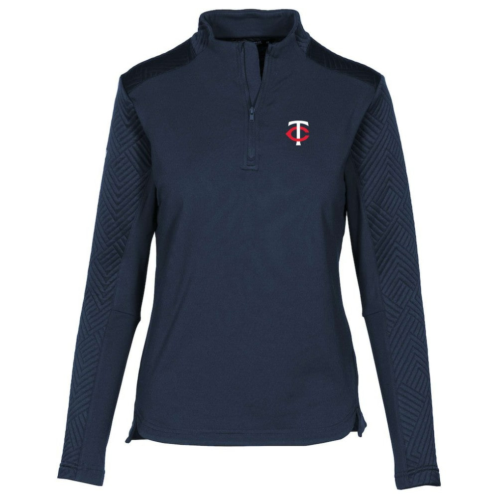Minnesota Twins Levelwear Women's Daybreak Insignia Core Quarter-Zip Pullover Top Discount
